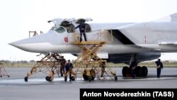 «19 серпня 2023 року середній бомбардувальник Ту-22М3 російської дальньої авіації був, ймовірно, знищений на авіабазі «Сольці» (фото літака Ту-22М3 ілюстративне)