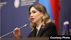 Armenia - Justice Minister Srbuhi Galian speaks during a news conference, Yerevan, February 4, 2026.