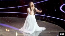 Удзельніца ад Украіны Софія Роль выступае ў Дзіцячай Эўравізіі на Мальце, лістапад 2016