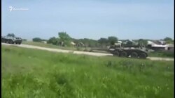 Колонна военной техники в Симферопольском районе (видео)