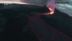 Droni bie në “gojë” të vullkanit