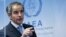 IAEA chief Rafael Grossi attends a news conference during a board of governors emergency meeting on Ukraine in Vienna on March 2.