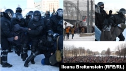 Mii de persoane au fost reținute la protestele împotriva arestării lui Alexei Navalnîi