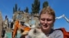 UKRAINE – A cat rescued from the rubble of a house attacked by the Russian army during the massive shelling of Kyiv. Kyiv, shelling, August 28, 2025