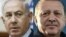 A composite file photo of Israeli Prime Minister Benjamin Netanyahu (left) attending the weekly cabinet meeting in Jerusalem and Turkish President Recep Tayyip Erdogan. 