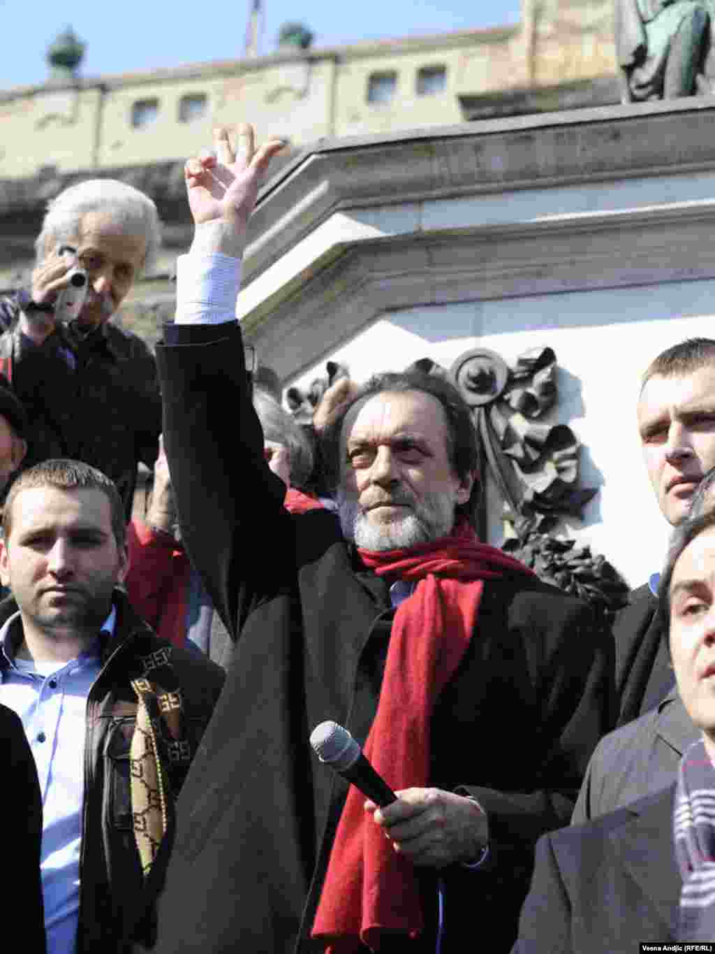 Vuk Drašković na obeležavanju 20. godišnjice martovskih demonstracija, 9. mart 2011