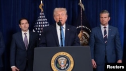 Дональд Трамп на прэсавай канфэрэнцыі 3 студзеня 2026 году