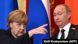  Angela Merkel și Vladimir Putin, Moscova, 10 mai 2015.