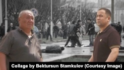 Апрель окуясынын катышуучулары Бакыт Тургунбаев жана Алмаз Акчекеев. (коллаж)