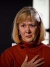 Ukraine - Bucha resident Lyudmyla Kizilova - from Ukrainian Service documentary on Yablunska Street - screen grab 