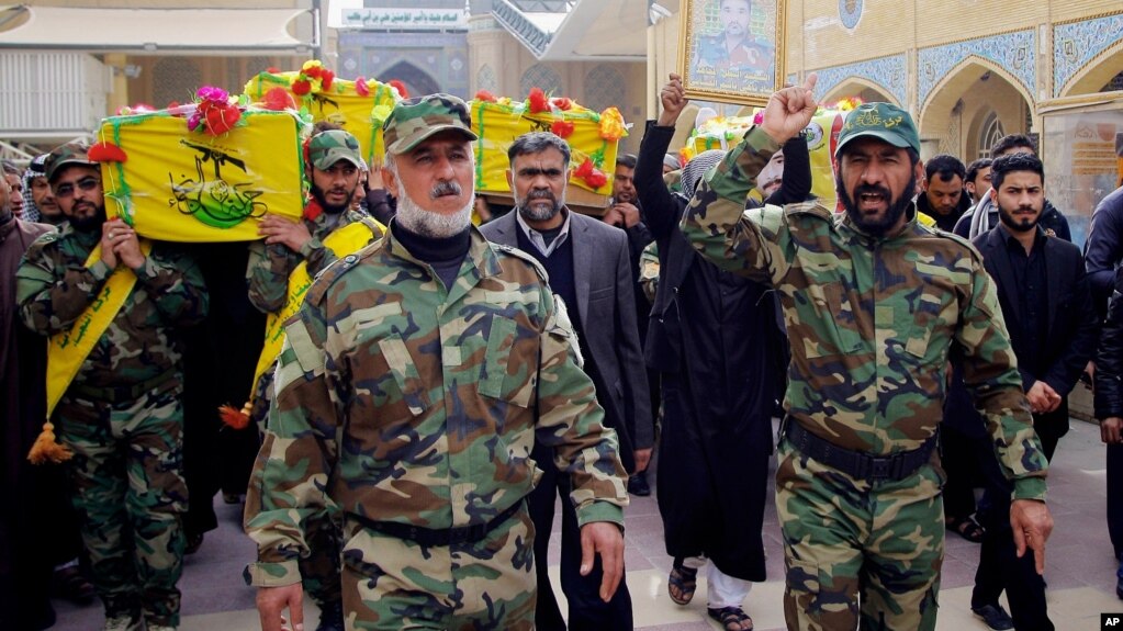 تصویر آرشیوی از نیروهای گروه «حرکت النُجَباء» در شهر نجف عراق