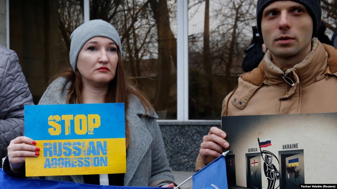 Участники акции протеста против действий России в Керченском проливе. Одесса, 26 ноября