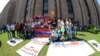 Armenia - Youth activists continue to demonstrate outside the Yerevan Mayor's Office, 2Aug2013.