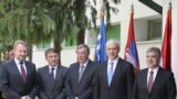 Sastanak u Karađorđevu - članovi Predsedništva BiH Bakir Izetbegović, Željko Komšić i Nebojša Radmanović, predsednik Srbije Boris Tadić i predsednik Turske Abdulah Gul, 26. april 2011