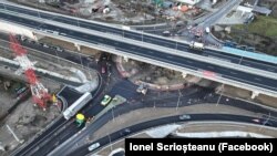 Șantierul unei porțiuni din autostrada Sibiu-Pitești.
