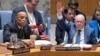 Acting US alternate representative to the UN John Kelley (left) and Russian UN Ambassador Vassily Nebenzia (composite image)