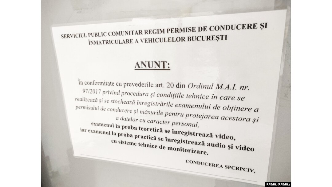 Examenul auto este supravegheat video