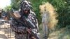 Ukrainian snipers take part in exercises at the training ground near Druzhkivka in July 2018.