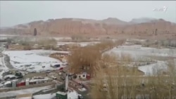 بامیان په واورې پوښل شوی