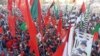 A Pakistan Democratic Movement rally in Bannu, northwest Pakistan, on January 6. The alliance of political parties had demanded that Prime Minister Imran Khan resign by January 31. 