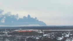 Пожар на территории НПС "Горький" в Нижегородской области после украинского удара