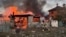 Наступствы аднаго з ранейшых расейскіх абстрэлаў па Жытомірскай вобласьці. Ілюстрацыйнае фота