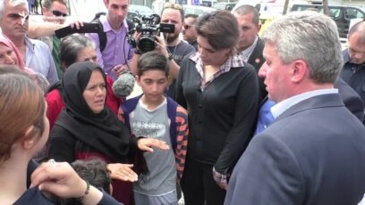 Three Presidents Visit Migrant Camp In Macedonia