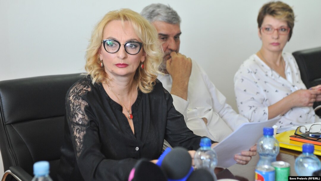 Andrijana Kadija na sjednici Savjeta RTCG-a, Podgorica.