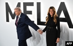 Президент США Дональд Трамп и Мелания Трамп на мировой премьере фильма "Мелания" студии Amazon MGM Studios в Центре Кеннеди в Вашингтоне, округ Колумбия, 29 января 2026 года. Фото: AFP