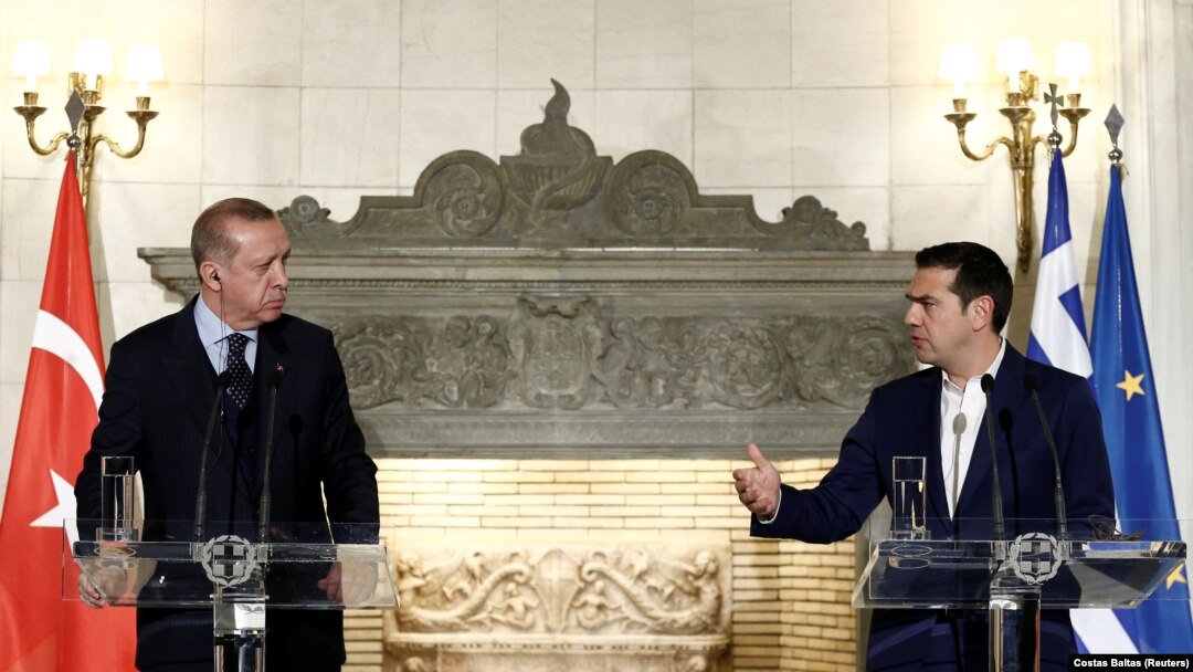 Turski predsednik Redžep Tajip Erdogan i grčki premijer Aleksis Cipras tokom susreta u Atini 2017.