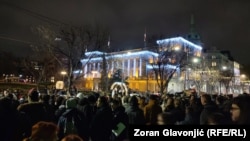 Protesta para Presidencës së Serbisë në Beograd, 11 dhjetor.