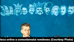 Omagiu; oferit de Comitetul judeţean de partid Tulcea; 1978; ulei pe pânză. Sursa: comunismulinromania.ro (MNIR)