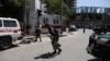 Afghan soldiers near the site of an attack in Kabul on May 9.