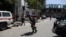 Afghan soldiers near the site of an attack in Kabul on May 9.