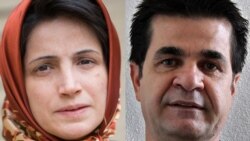 Sakharov prizewinners Jafar Panahi (right) and Nasrin Sotoudeh