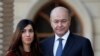 Iraqi President Barham Salih meets with Nobel Peace Prize laureate and Yazidi activist Nadia Murad at the Salam Palace in Baghdad on December 12, 2018.