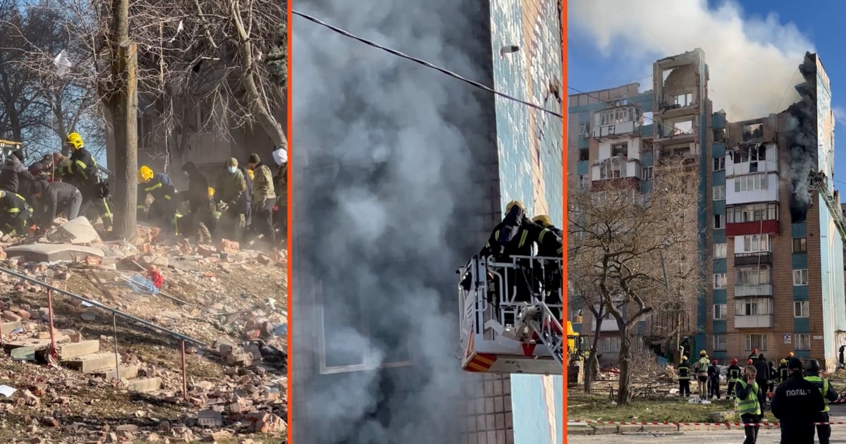 Ukrainian Rescue Workers Hunt For Survivors After Deadly Strike On Ternopil