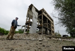 Pasojat e bombardimeve së fundmi në rajonin Luhansk.