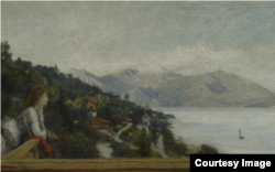 Даниэле Ранцони. Вид Виллы Трубецких на Лаго-Маджоре с Адой Винанс, матерью скульптора.