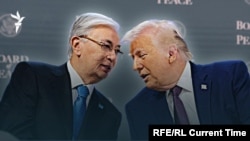 Президент Казахстана Касым-Жомарт Токаев (слева) и президент США Дональд Трамп 