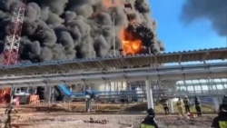 Пожар на территории Пермской нефтеперекачивающей станции после второго подряд удара украинских войск 30 апреля