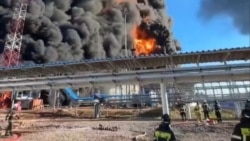 Пожар на линейной производственно-диспетчерской станции "Пермь" после второго подряд украинского удара. 30 апреля 2026 года