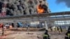 Fire on the premises of the Perm oil pumping station after a second consecutive Ukrainian overnight strike on April 30.