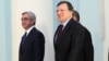 Armenia - President Serzh Sarkisian (L) and European Commission President José Manuel Barroso meet in Yerevan, 1Dec2012.