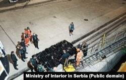 Fotografi e publikuar nga Ministria e Brendshme e Serbisë.