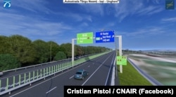 Imagine generată de CNIR, cu autostrada Târgu-Neamț-Iași-Ungheni.