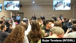 A trial panel in Pristina announces the verdict against the three defendants for a September 2023 attack in Banjska that killed a police officer along with three of the attackers.