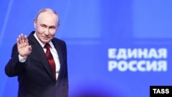 Президент России Владимир Путин на съезде "Единой России" 22 августа 2026 г. Иллюстративная фотография