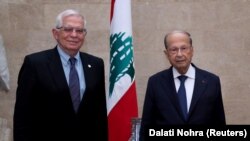 Josep Borrell i Michel Aoun, Baabda, Liban (19. juni 2021.)