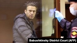 Алексей Навальный в зале суда, 5 февраля 2021 года 